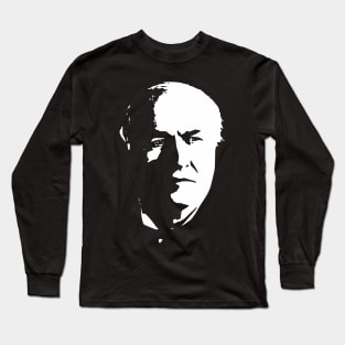 Thomas Edison Minimalistic Pop Art Long Sleeve T-Shirt